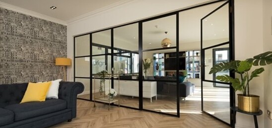 Choosing aluminium and glass internal room dividers for a property development