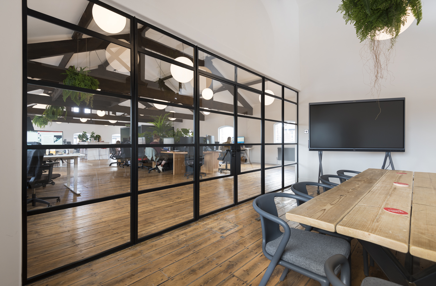 Origin Internal Doors bring modern luxury to this bright open-plan office
