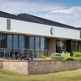 Wide view of the back of a golf club