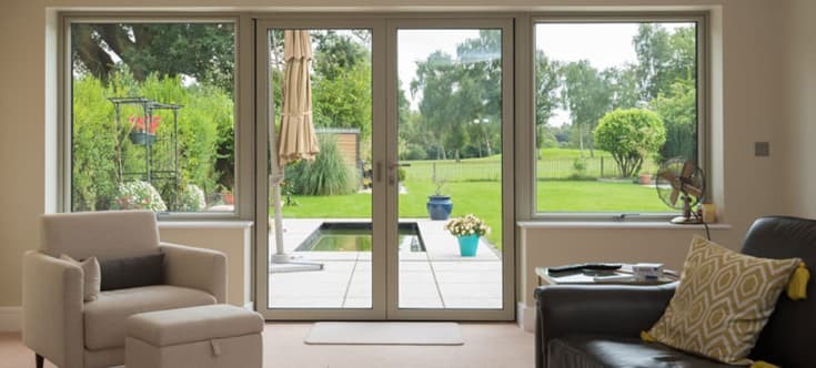 French door with view of garden