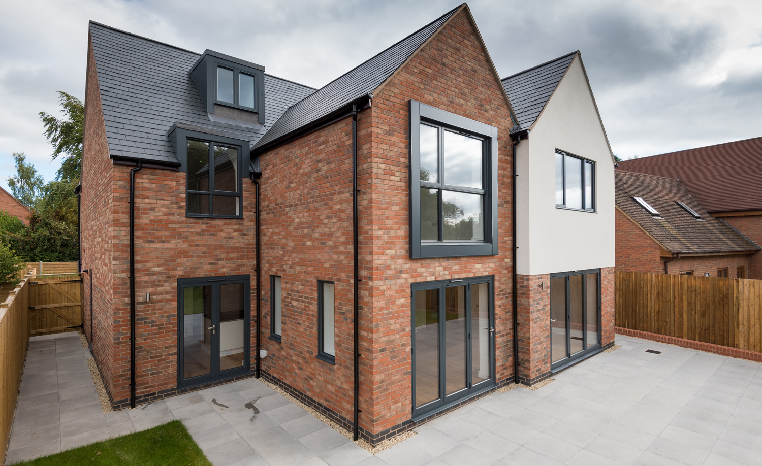 Wide view of a house installed with Origin windows and doors