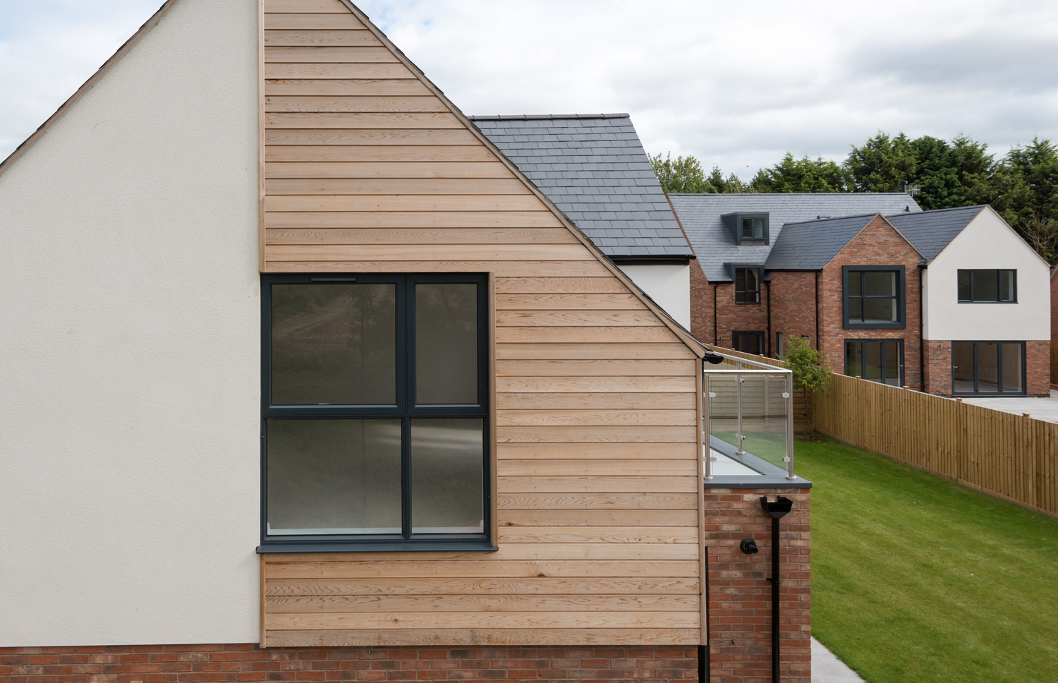 Origin window on the side of a modern house